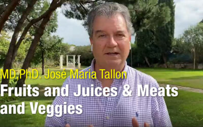 Frutas e sumos, carne e leguminosas